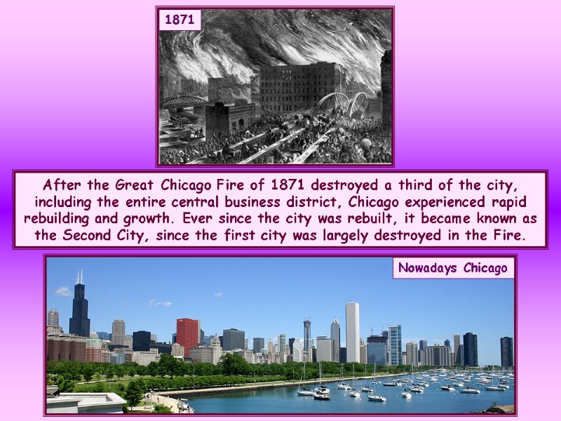 After the Great Chicago Fire of 1871 destroyed a third of the city, including